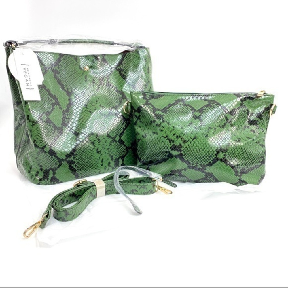 Python Snake Skin 2-in-1 Shoulder Bag
